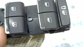 Comandă ridicare geam stânga față Hyundai Santa FE 19-23 neagră, 2 auto, siguranță copii, ornamente cromate
