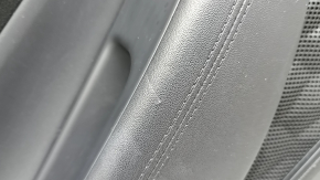 Ornament ușă, placă spate stânga, Hyundai Santa FE 21-23, negru, sub cortină, cu căptușeală, inserție și cotieră, piele neagră, lovituri, zgârieturi, necesită curățare