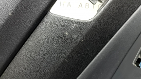 Ornament ușă, placă spate stânga, Hyundai Santa FE 21-23, negru, sub cortină, cu căptușeală, inserție și cotieră, piele neagră, lovituri, zgârieturi, necesită curățare