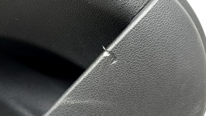Ornament ușă, placă spate stânga, Hyundai Santa FE 21-23, negru, sub cortină, cu căptușeală, inserție și cotieră, piele neagră, lovituri, zgârieturi, necesită curățare