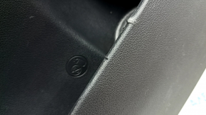Ornament ușă, placă spate stânga, Hyundai Santa FE 21-23, negru, sub cortină, cu căptușeală, inserție și cotieră, piele neagră, lovituri, zgârieturi, necesită curățare
