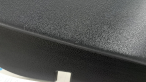 Ornament ușă, placă spate stânga, Hyundai Santa FE 21-23, negru, sub cortină, cu căptușeală, inserție și cotieră, piele neagră, lovituri, zgârieturi, necesită curățare
