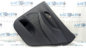 Ornament ușă, placă spate dreapta, Hyundai Santa FE 21-23, negru, sub cortină, cu căptușeală, inserție și cotieră, piele neagră, zgârieturi, necesită curățare