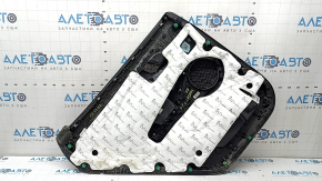 Ornament ușă, placă spate dreapta, Hyundai Santa FE 21-23, negru, sub cortină, cu căptușeală, inserție și cotieră, piele neagră, zgârieturi, necesită curățare