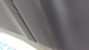 Ornament ușă, placă spate dreapta, Hyundai Santa FE 21-23, negru, sub cortină, cu căptușeală, inserție și cotieră, piele neagră, zgârieturi, necesită curățare