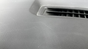 Торпедо передняя панель с AIRBAG Hyundai Santa FE 21-23 черная, с накладками и молдингами серый ромб, царапины