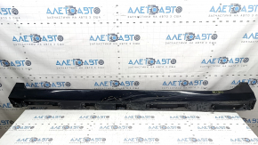 Порог левый Toyota Camry v55 15-17 usa черный, с абсорбером, царапины, примят, треснут, надломаны крепления
