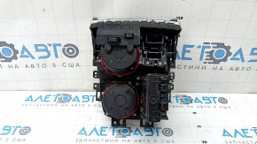 Ornament consolă centrală cu suporturi pentru pahare pentru Hyundai Santa FE 21-23 pentru încărcare wireless și climatizare, gri, zgârieturi