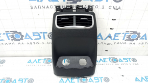Ornament consolă centrală spate Hyundai Santa FE 21-23 negru, cu deflector de aer, fără porturi de încărcare, zgârieturi