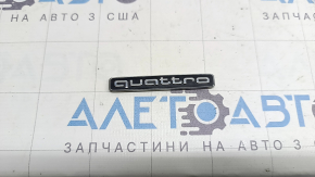 Эмблема надпись quattro Audi A4 B8 13-16 рест седан, черная