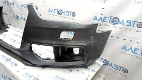 Bara față neaderentă Audi A4 B8 13-16 rest, S-Line, argintie, pentru spălătoare faruri, fără dopuri, zgârieturi, elemente de fixare presate, crăpate, rupte, element de fixare rupt