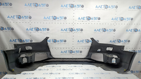 Bara față neaderentă Audi A4 B8 13-16 rest, S-Line, argintie, pentru spălătoare faruri, fără dopuri, zgârieturi, elemente de fixare presate, crăpate, rupte, element de fixare rupt