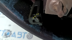 Ornament ușă, placă portieră dreapta spate, suport cotieră Audi A4 B8 13-16, negru, cu inserție din piele neagră, cotieră din piele neagră, sedan fără perdea, ornament cu structură din lemn închis la culoare, cu nasturi, zgârieturi, elemente de fixare rupte, rupturi