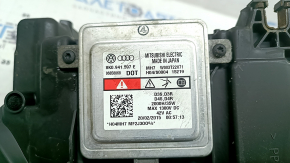 Фара передняя левая в сборе Audi A4 B8 13-16 рест ксенон led, под полировку, царапины, желтит led