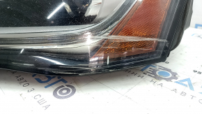 Фара передняя левая в сборе Audi A4 B8 13-16 рест ксенон led, под полировку, царапины, желтит led