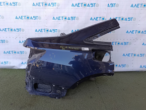Aripă spate dreapta Audi A6 C8 19-25 retezată, albastră, cu urme de ciobituri