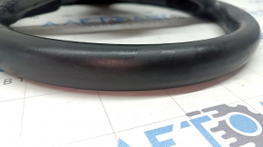 Volan gol Audi A4 B8 13-16 3 spițe, piele neagră, fără butoane, fără strat protector, zgârieturi, uzat