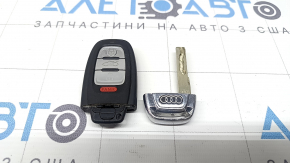 Ключ Audi A4 B8 08-16 smart 4 кнопки, тычки на хроме, царапины