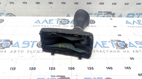 Maner schimbător de viteze Audi A4 B8 13-16 restul pielii negre, zgârieturi, uzat