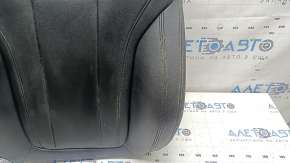 Tapițerie spătar scaun șofer BMW X3 G01 18-21, imitație de piele neagră, încălzită, gata de curățare chimică, cabluri de încălzire tăiate