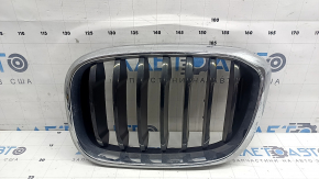 Grilă radiator stânga BMW X3 G01 18-21, ramă cromată + grilă neagră