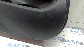 Ornament ușă, placă portieră stânga față, BMW X3 G01 18-21, imitație de piele neagră, inserție piele neagră, inserție lemn structural, cotiera piele neagră, inserție cromată, cu mâner, zgârieturi, necesită curățare