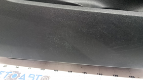 Ornament ușă, placă portieră stânga față, BMW X3 G01 18-21, imitație de piele neagră, inserție piele neagră, inserție lemn structural, cotiera piele neagră, inserție cromată, cu mâner, zgârieturi, necesită curățare