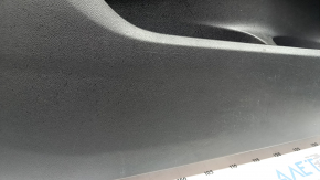 Ornament ușă, placă portieră stânga față, BMW X3 G01 18-21, imitație de piele neagră, inserție piele neagră, inserție lemn structural, cotiera piele neagră, inserție cromată, cu mâner, zgârieturi, necesită curățare