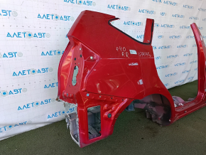 Aripă spate dreapta Toyota Prius V 12-17, decupată, cu stâlp central, roșie, cu țepi