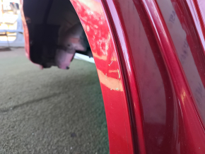 Aripă spate dreapta Toyota Prius V 12-17, decupată, cu stâlp central, roșie, cu țepi