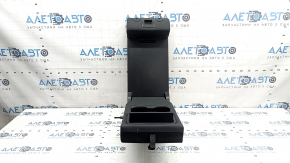 Spătar banchetă spate, al doilea rând, central, BMW X3 G01 18-21, imitație de piele neagră, cu cotieră, curățabil chimic