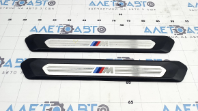 Set ornamente prag exterior pentru BMW X3 G01 18-21, 2 buc., cromate, inscripție M, zgârieturi, denivelări