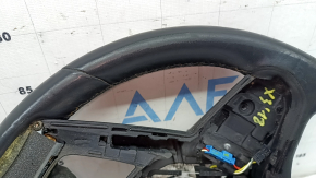 Руль голый BMW X3 G01 18-24 кожа, черный, без подогрева, с лепестками, потерт, царапины