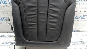 Spătar banchetă spate dreapta, rândul 2, BMW X5 G05 19-22, pentru 2 rânduri, piele neagră SCHWARZ, încălzită, curățabil chimic