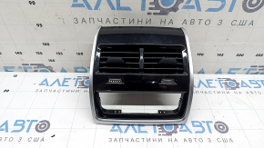 Дефлектор воздуховода центральной консоли с накладкой BMW X5 G05 19-26 черный глянец под 4 зонное управление, царапины
