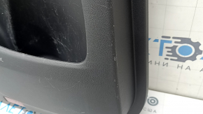 Ornamente ușă, placă spate stânga, Mercedes X167 GLS 450 20-26, gri închis, inserție și cotieră, piele bej, mulaj sub lemn închis Burmester, sub scaun, zgârieturi, lovituri