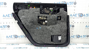 Ornamente ușă, placă spate dreapta, Mercedes X167 GLS 450 20-26, gri închis, inserție și cotieră, piele bej, mulaj sub lemn închis Burmester, comenzi sub scaun, zgârieturi