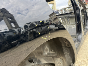 Aripă spate dreapta Toyota Camry v55 15-17 usa pe caroserie, neagră, zgârietură, denivelare