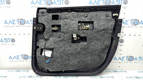 Ornamente ușă, placă stânga față, Mercedes X167 GLS 450 580 20-26, gri închis, inserție și cotieră, piele bej, mulaj sub lemn închis Burmester, zgârieturi, rupturi, pentru curățare chimică