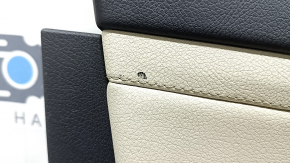 Ornamente ușă, placă stânga față, Mercedes X167 GLS 450 580 20-26, gri închis, inserție și cotieră, piele bej, mulaj sub lemn închis Burmester, zgârieturi, rupturi, pentru curățare chimică