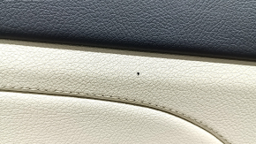 Ornamente ușă, placă stânga față, Mercedes X167 GLS 450 580 20-26, gri închis, inserție și cotieră, piele bej, mulaj sub lemn închis Burmester, zgârieturi, rupturi, pentru curățare chimică