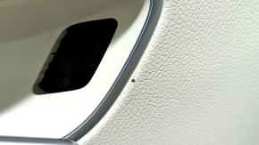 Ornamente ușă, placă stânga față, Mercedes X167 GLS 450 580 20-26, gri închis, inserție și cotieră, piele bej, mulaj sub lemn închis Burmester, zgârieturi, rupturi, pentru curățare chimică