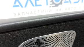 Ornamente ușă, placă stânga față, Mercedes X167 GLS 450 580 20-26, gri închis, inserție și cotieră, piele bej, mulaj sub lemn închis Burmester, zgârieturi, rupturi, pentru curățare chimică