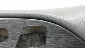Ornamente ușă, placă dreapta față, Mercedes X167 GLS 450 580 20-26, gri închis, inserție și cotieră, piele bej, mulaj sub lemn închis Burmester, zgârieturi