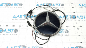 Emblemă grilă radiator Mercedes X167 GLS 450 580 20-23 pentru radar cu iluminare din spate, cu fir, crestături, zgârieturi