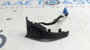Buton de blocare ușă stânga față Tesla Model 3 18-20, negru lucios, cu capac, rupturi, element de fixare rupt