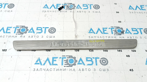 Ornament prag ușă dreapta față Mercedes X167 GLS 450 580 20-26 cromat cu iluminare din spate, uzat