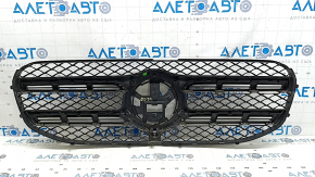 Grilă radiator completă Mercedes X167 GLS 450 580 20-23 cu ornamente gri, inserții cromate, sub cameră, bare de protecție