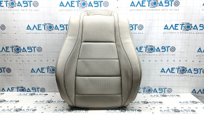 Tapițerie spătar scaun șofer Mercedes X167 GLS 450 20-20, piele bej, perforată, încălzită, piele crăpată
