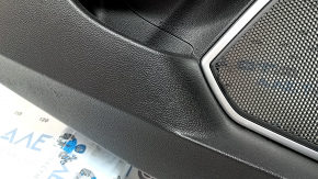 Ornamente ușă spate stânga Alfa Romeo Giulia 17-24 negre, cotiera piele neagră cu cusături maro, inserție piele maro, bordură cromată, inserție structură abanos, cu mâner, zgârieturi, lovituri